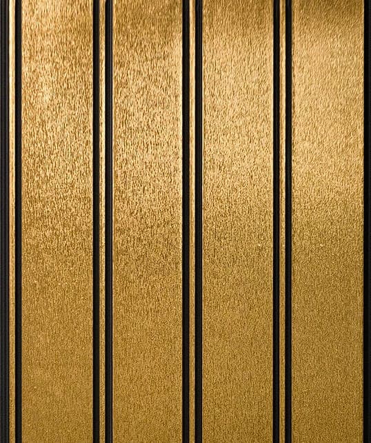 Gold Metallic Fluted Wall Panel for TV Wall