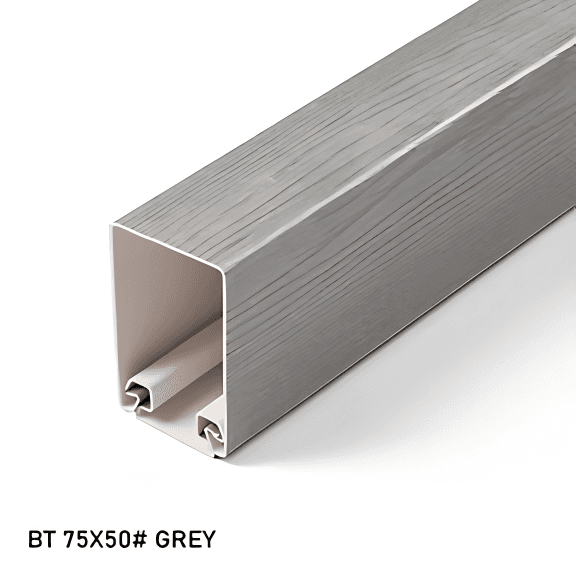 Grey Tube+Track uPVC Baffle Ceiling