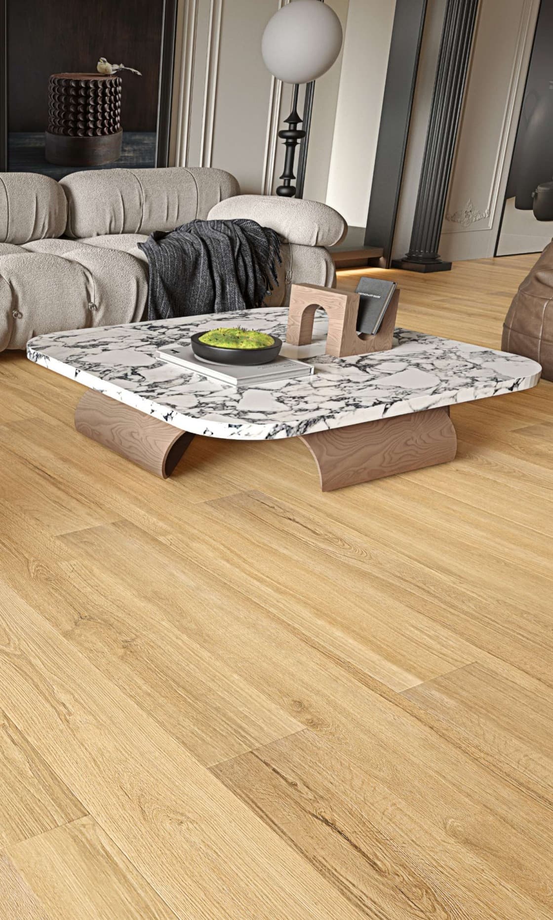 Modern Interior with wooden flooring