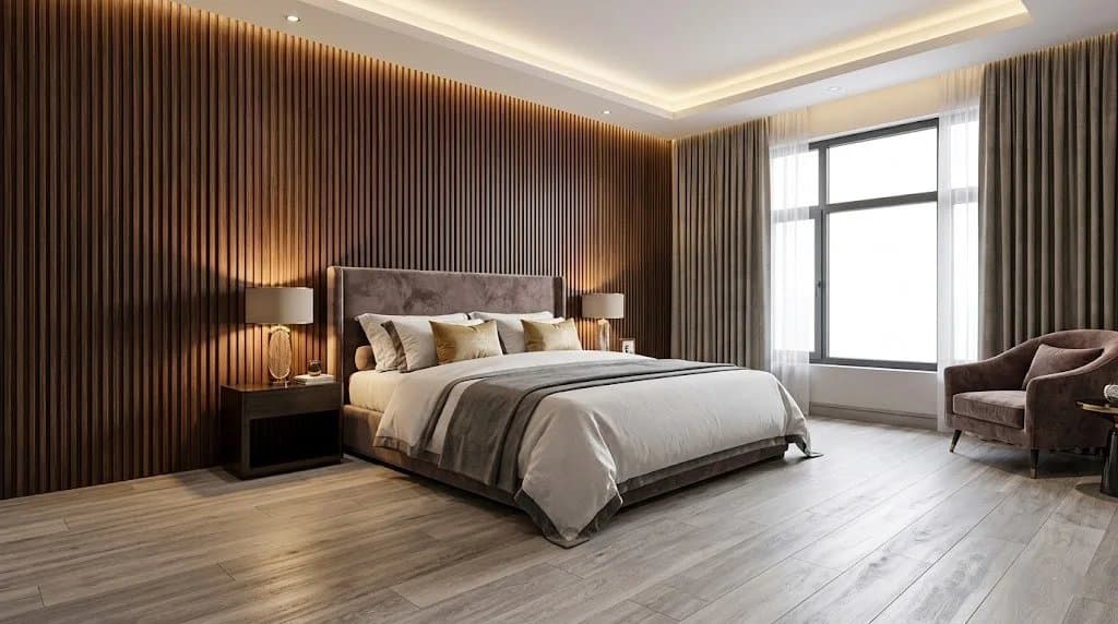 walnut-wpc-panels-with-white-spc-flooring-bedroom-1