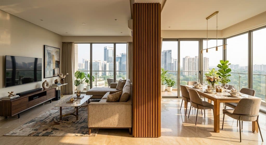 wpc-timber-tube-partition-design-for-living-room-gurugram