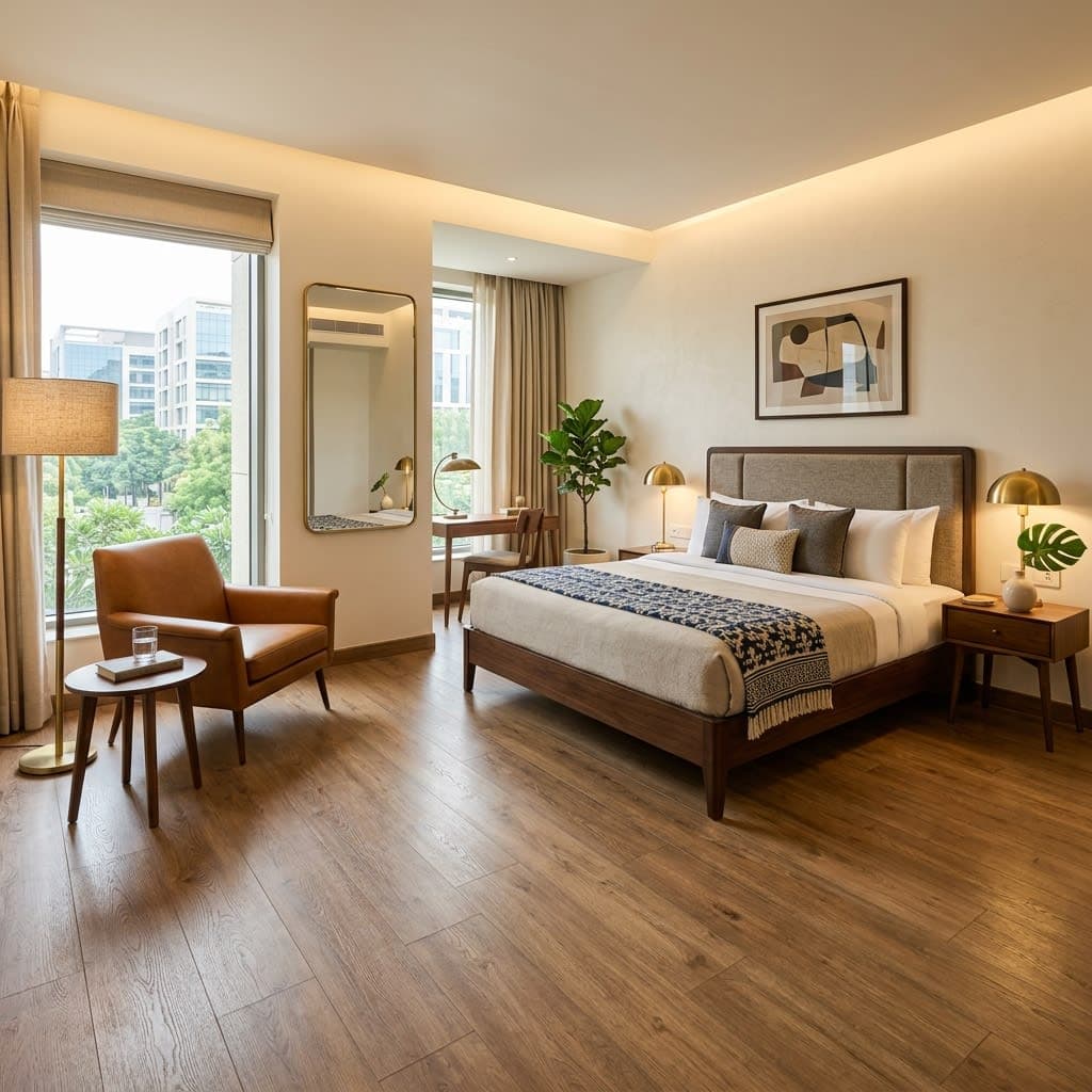 Elegant Boutique Hotel Room with Goals Floors Hybrid Series