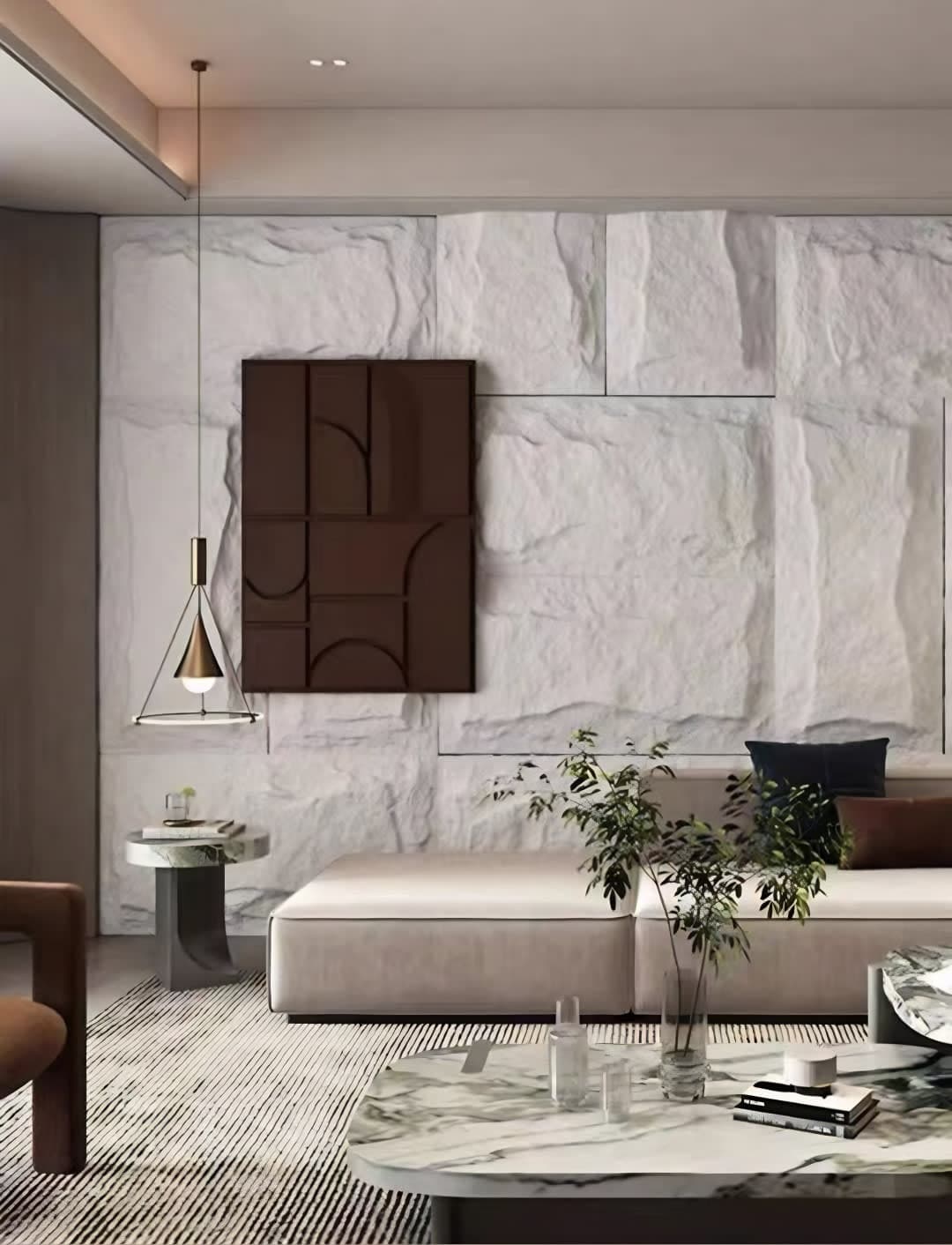 Realistic White Color PU Stone Wall Cladding in Gurugram