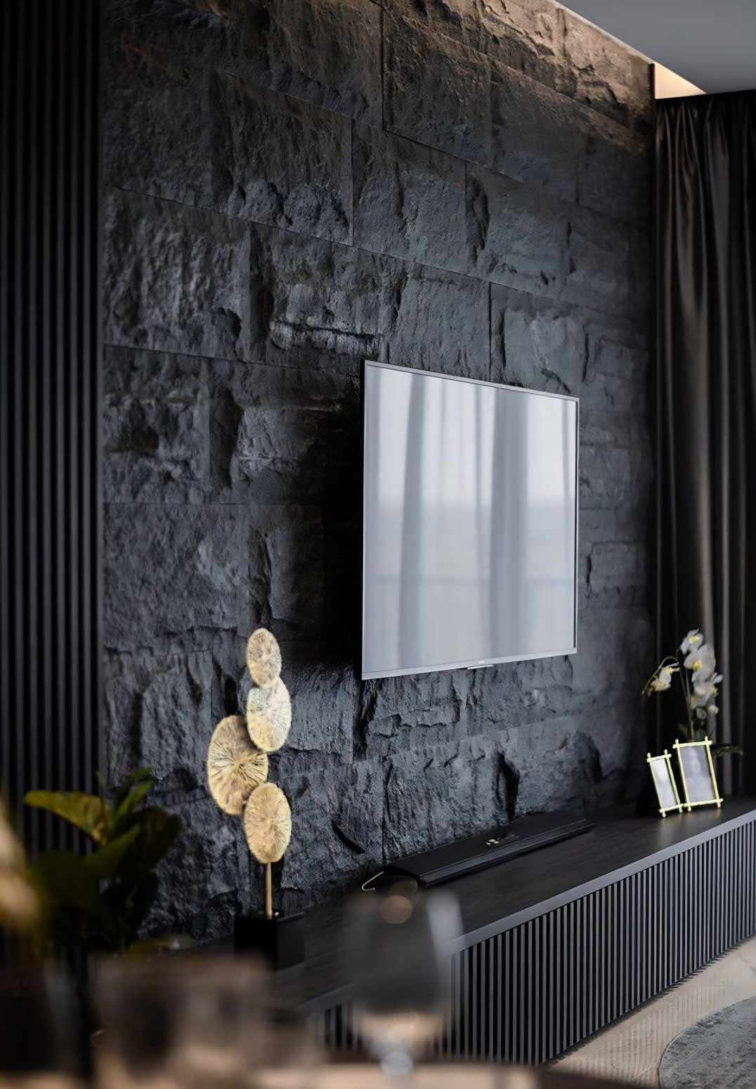 PU Stone Panels for Luxury TV Wall Design in Gurgaon