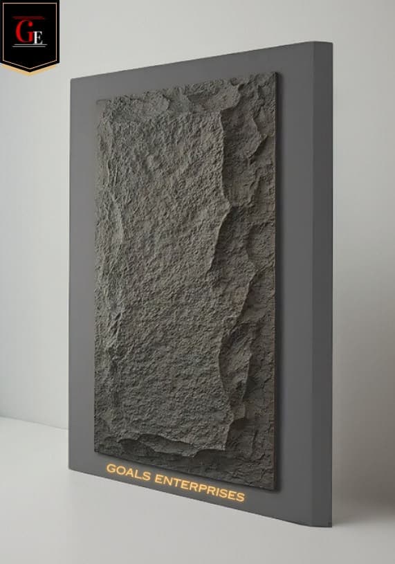 60mm Grey PU Stone Panel for Interior Wall Design