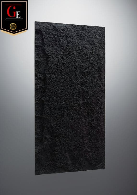 Black 30mm Cobra PU Stone Panel Project Gurugram