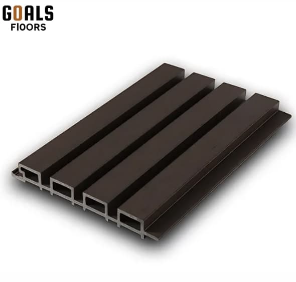 Coffee Color WPC Exterior Louvers Project Gurugram