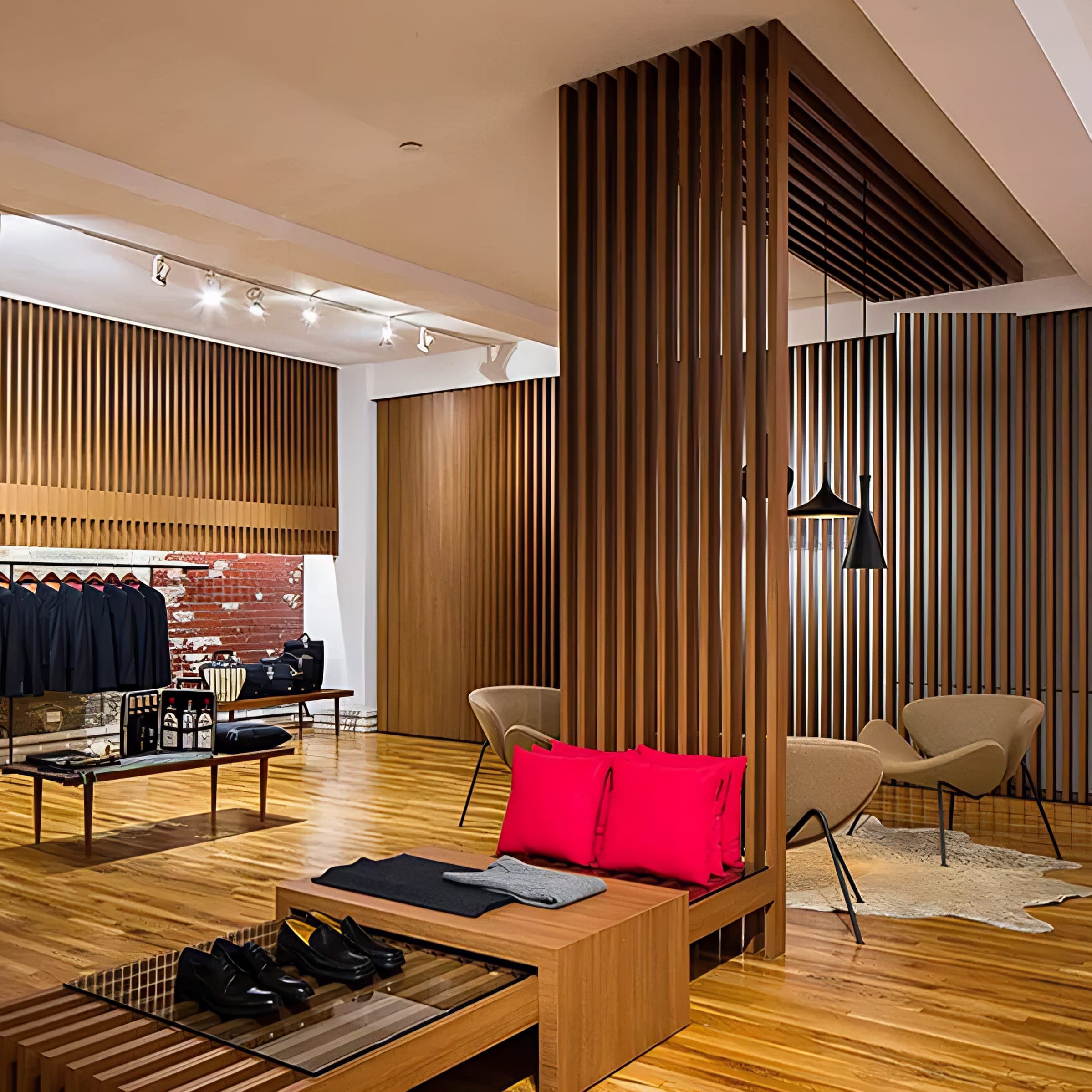 WPC timber tube room partition design