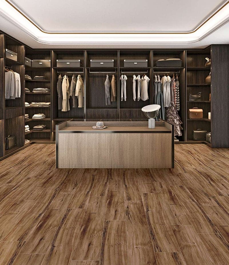 Walnut Color Laminate Flooring Installed Project Gurgaon