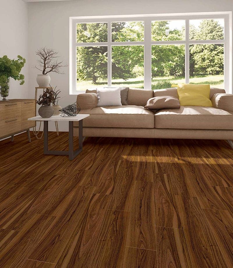 Golden Teak Laminate Flooring Installed on Site