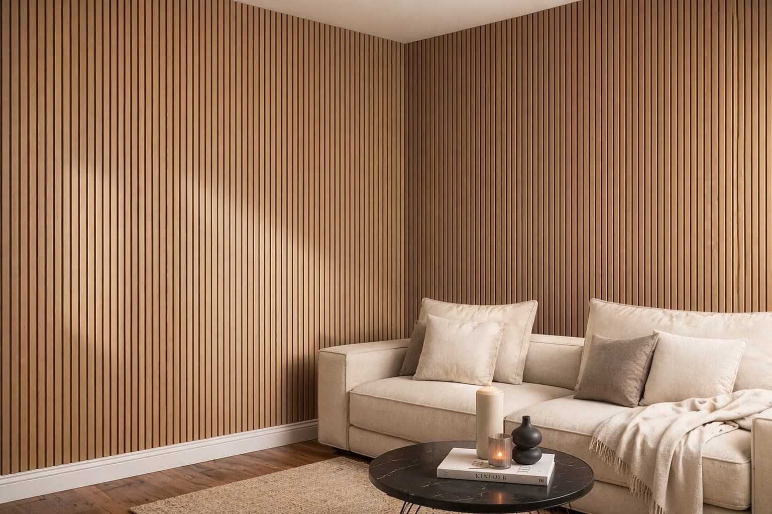 After PVC wall panel installation in office area