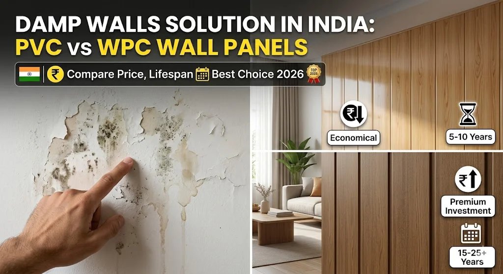 Damp Walls Solution in India PVC vs WPC Wall Panels